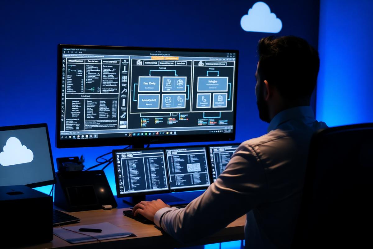 DevOps engineer working on infrastructure